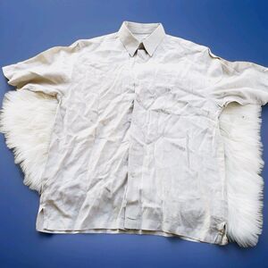 BOHIO Short Sleeve Button Down Linen Shirt Size Large